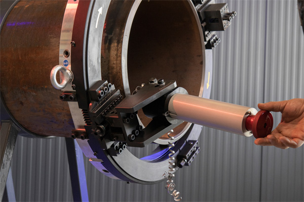 Inside counterbore for pipe cold cutting machine