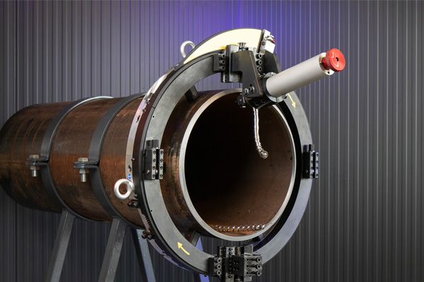 Inside counterbore for pipe cold cutting machine