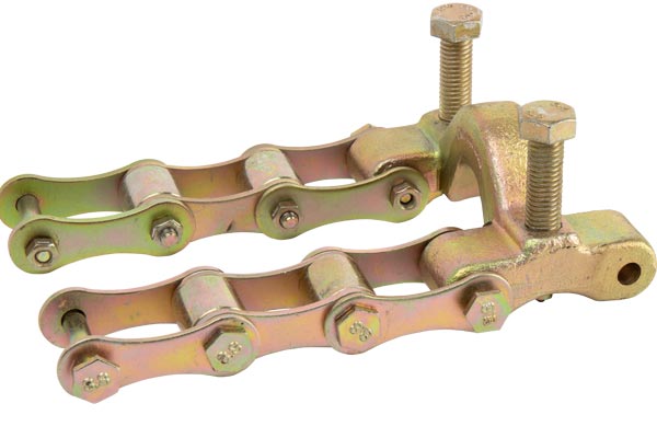 2 cadenas de 3 eslabones con barra de sujeción