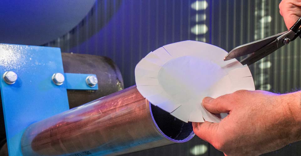 Montaje Papel solubles en agua de purga